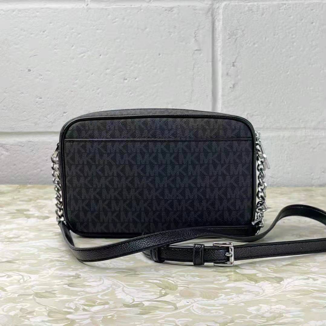 Michael Kors Jet Set Travel 35F1STVC8B Camera Xbody MK Leather Crossbody Bag Black Michael Kors Jet Set Travel 35F1STVC8B Camera Xbody MK Leather Crossbody Bag Black